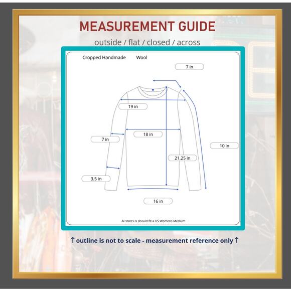 Vintage Handmade Womens Cropped  Handmade Holiday Sweater Medium Knit Wool - Picture 3 of 11